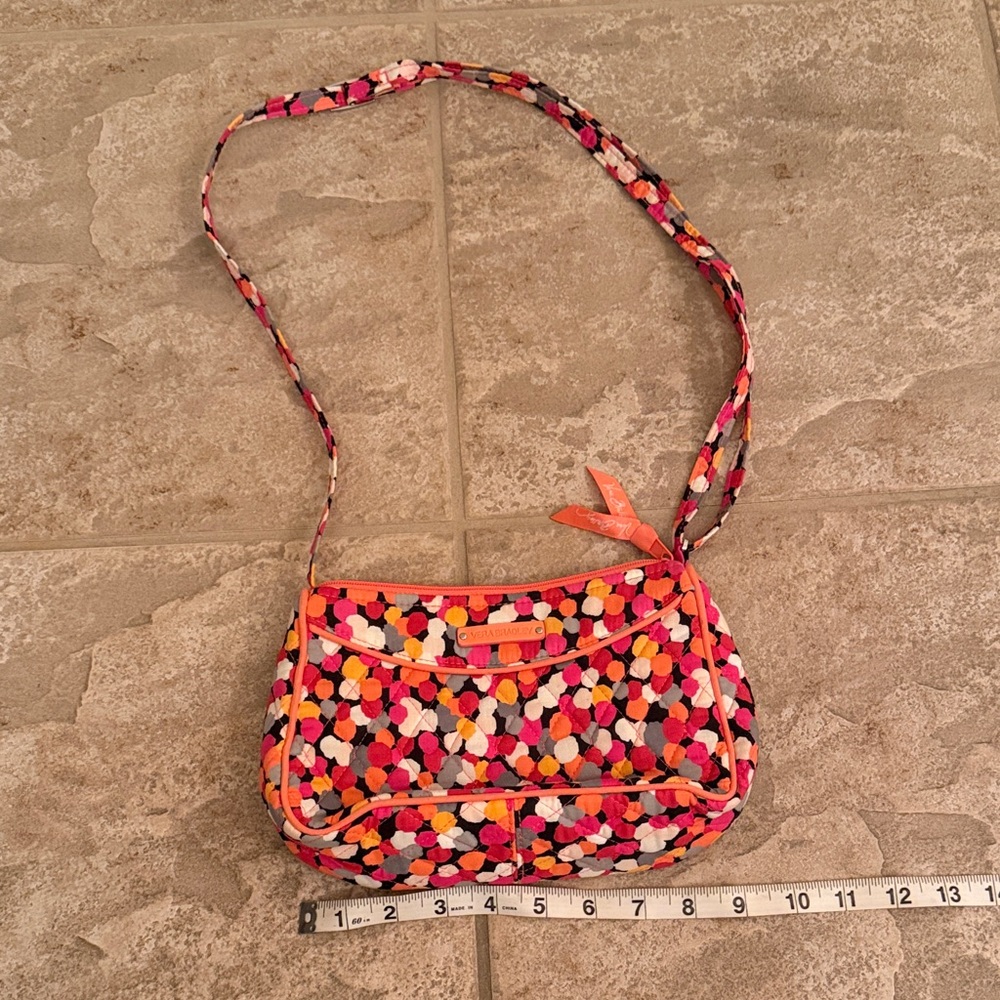 Vera Bradley Pink and Orange Patterned Shoulder Bag
